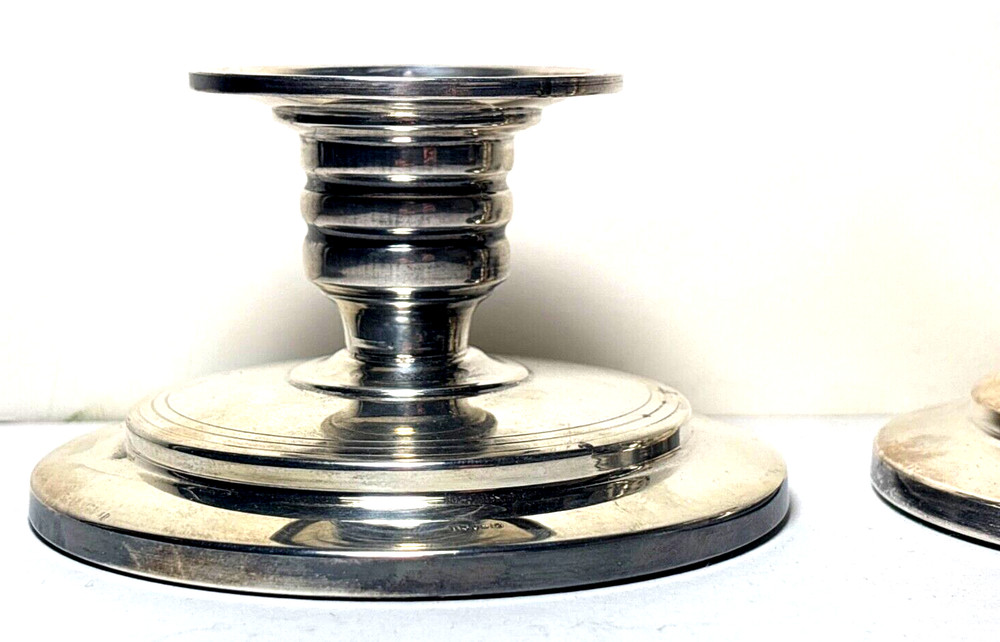 Pair (2) Norwegian 830 Slo Weighted Candle Holders