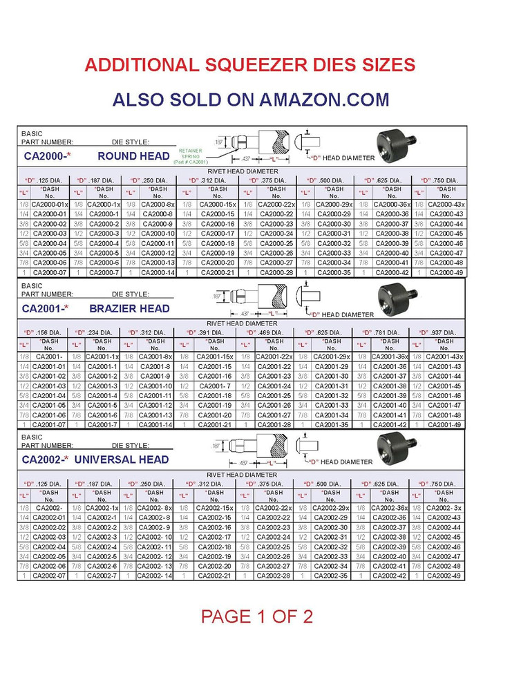 Durable Hand Rivet Squeezer for Solid & Tubular Rivets for Solid Flat Head Rivet