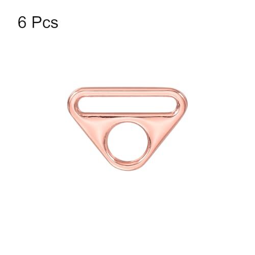 Triangle Buckle Adjuster, Triangle D Ring Adjuster Connector 0.79" Rose Gold