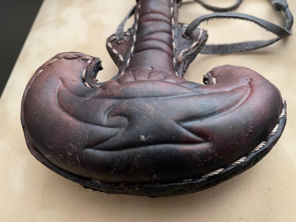 Shadow Box - Kyrgyzstan Leather Kookor, Mares Milk Container - SEE DESCRIPTION