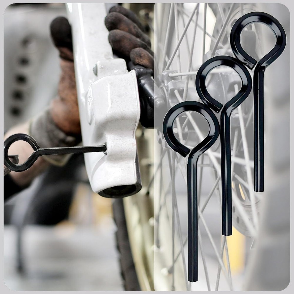10 Pack 5/32 inch Standard Hex Dogging Key with Full Loop, Black Hex Dogging Key
