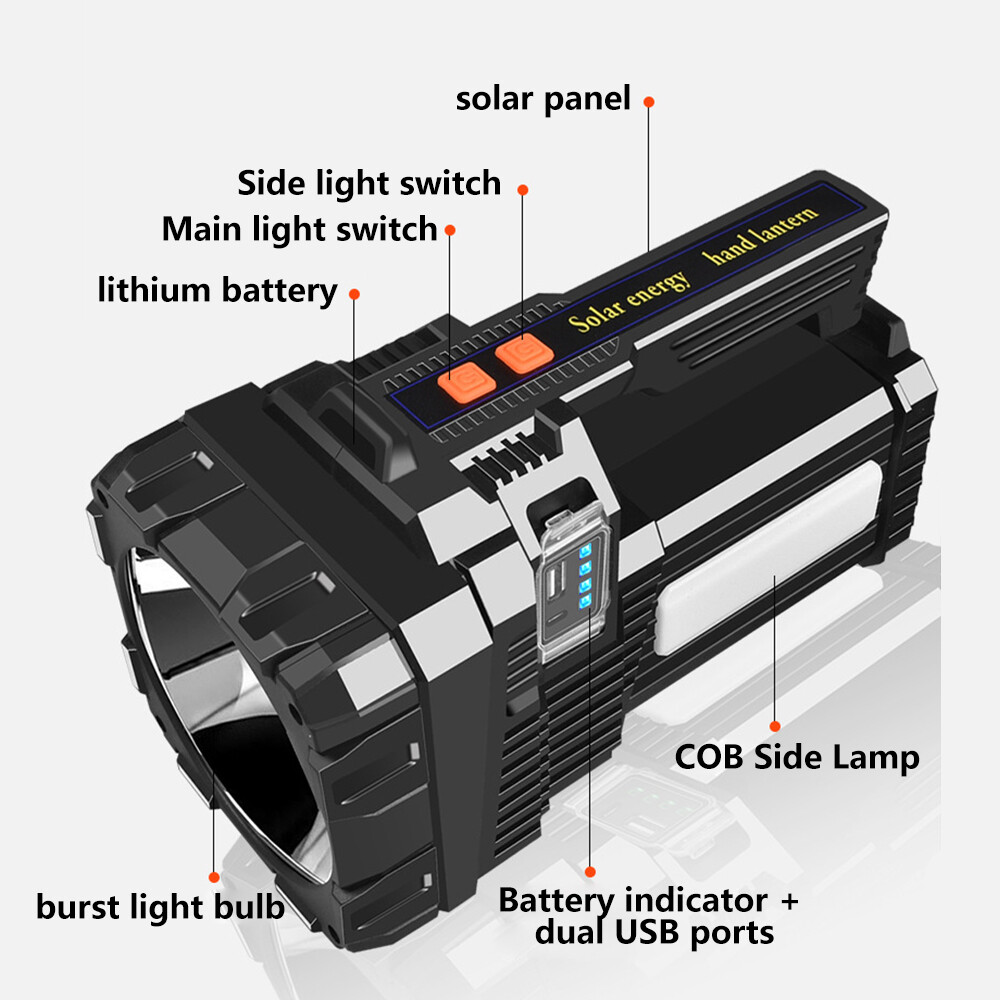 Portable Super Bright LED Searchlight Handheld Spotlight Flashlight Rechargeable
