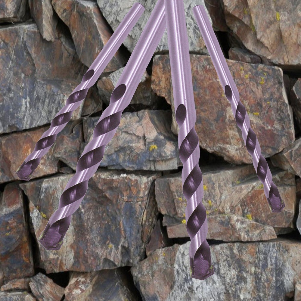 20Pcs Masonry Drill Bits 1/4" Carbide tipped Black/White Stone Bricks Concrete