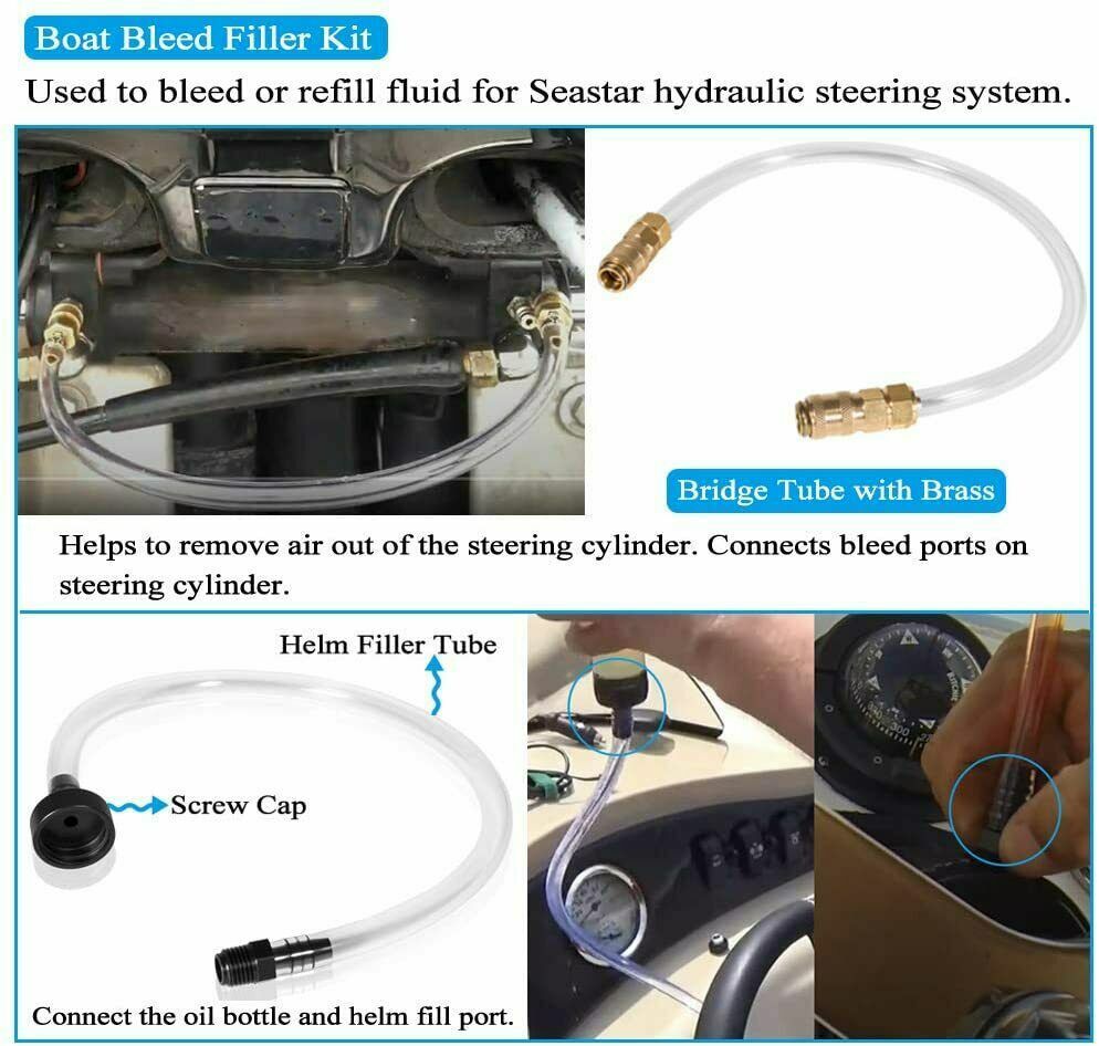 Seastar Uflex Hydraulic Cylinder Seal Bleed Kit Steering Support Bracket Puller