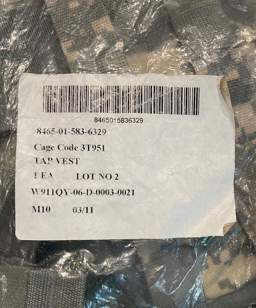 USGI TACTICAL ASSAULT PANEL (TAP) CHEST RIG Complete "NEW"