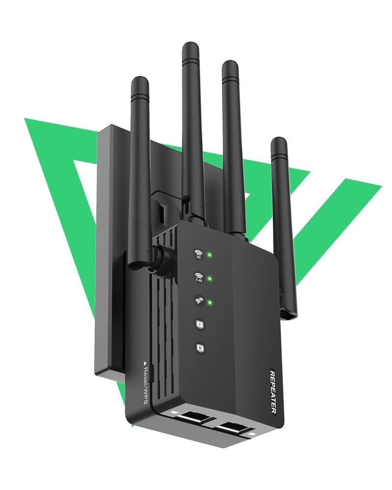 WiFi Extender Dual-Band (5.8G&2.4G) Wireless Repeater Coverage to 12880 Sq. Ft