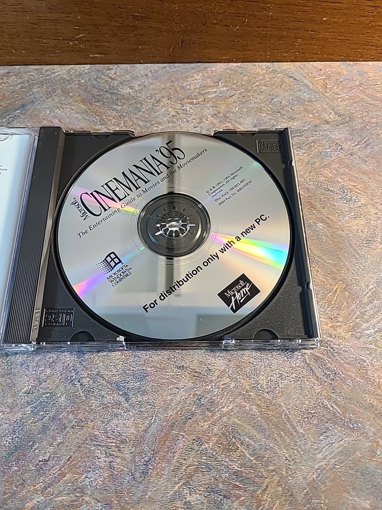 Microsoft Cinemania '95 (CD-ROM, 1994, Windows)