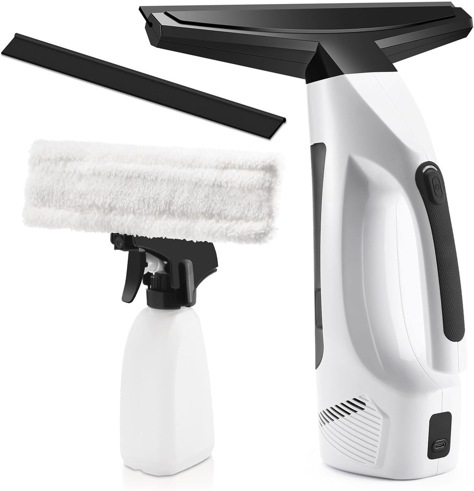 Window Vacuum Squeee Cordl, Handheld Window Vac with Multi-pose