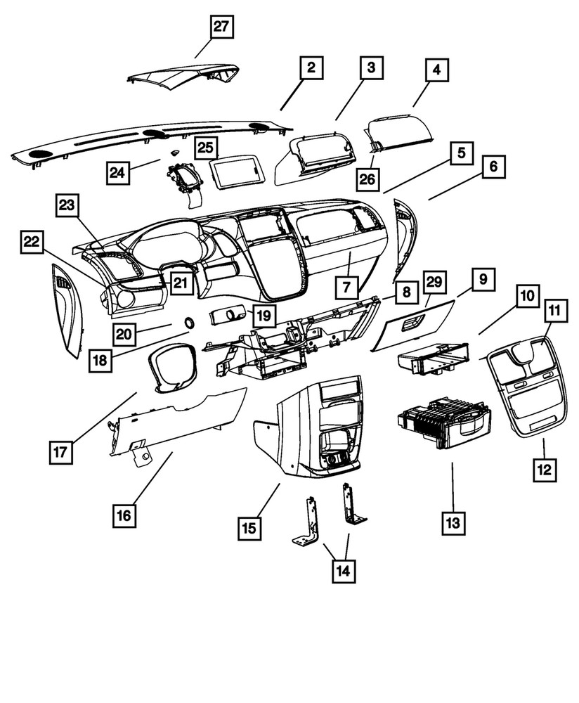 Genuine Mopar Instrument Panel Applique 1RB78AAAAB