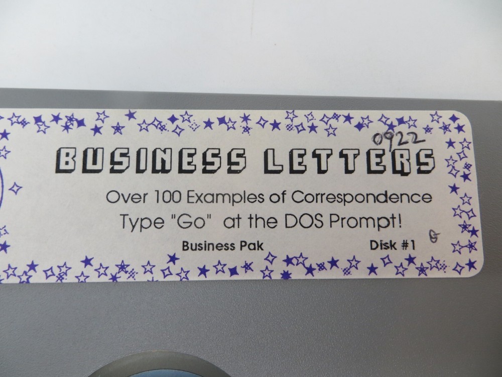 5.25" Floppy Disk BUSINESS LETTERS Vintage Computer Program Disc #1 Wizardware