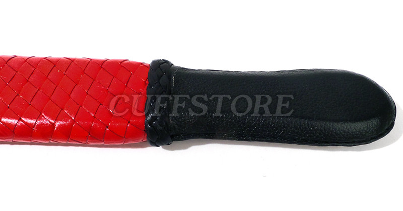 Red Leather Rigid Spanking Paddle BDSM Slapper