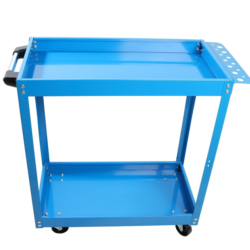 2 Tier Rolling Utility Service Tool Cart 400lbs Capacity Organizer, Heavy Duty