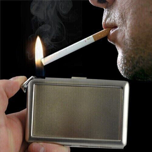 British Virgin Islands D1 100's Size Cigarette Case with Built in Lighter Wallet