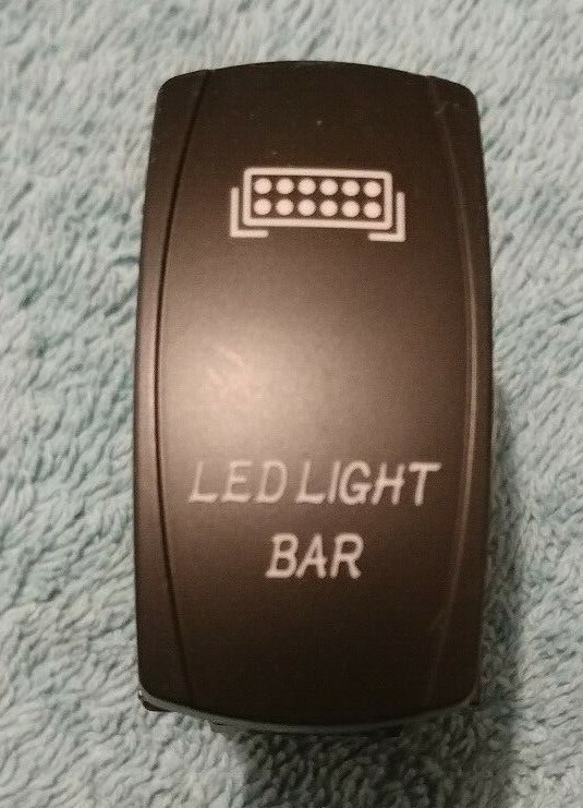 QUAKE 2 Way 5 Pin LED Light Bar Rocker Switch, Light Color - Red