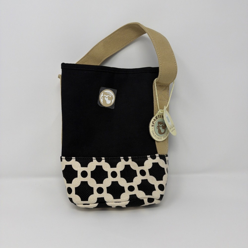 Spartina 449 Canvas Double Wine Caddy May River Double Onyx Bottles NWT