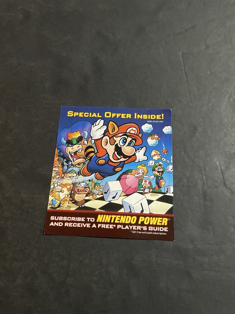 Super Mario GBA Offer Insert only