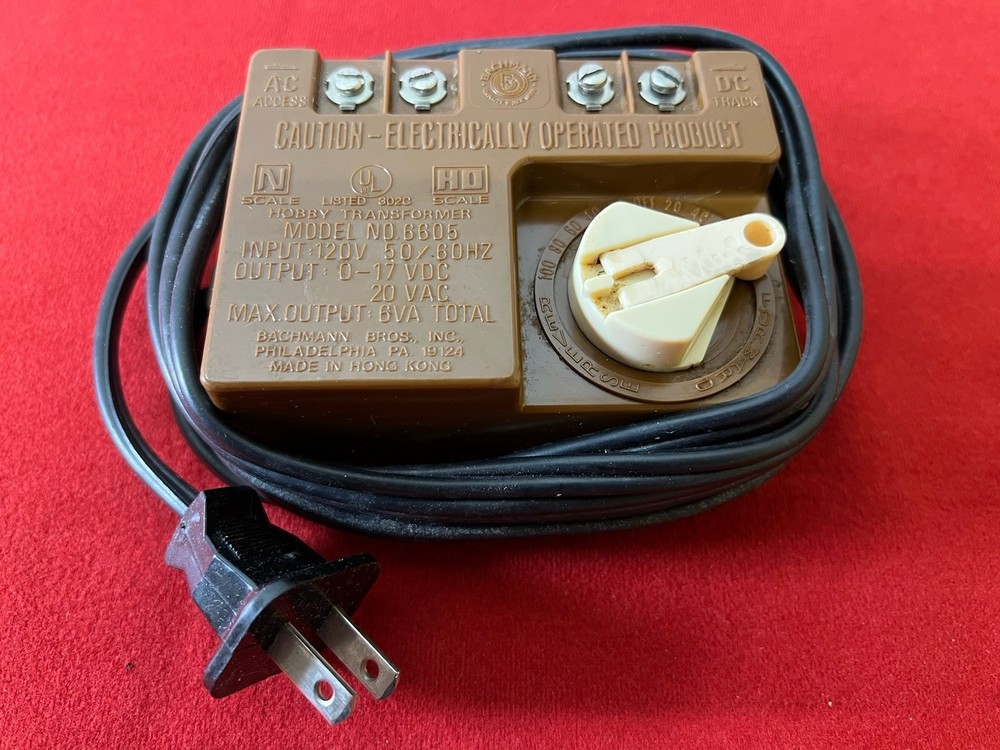 Bachmann Hobby Transformer Model 6605 HO & N Scale Train Power Pack - Tested