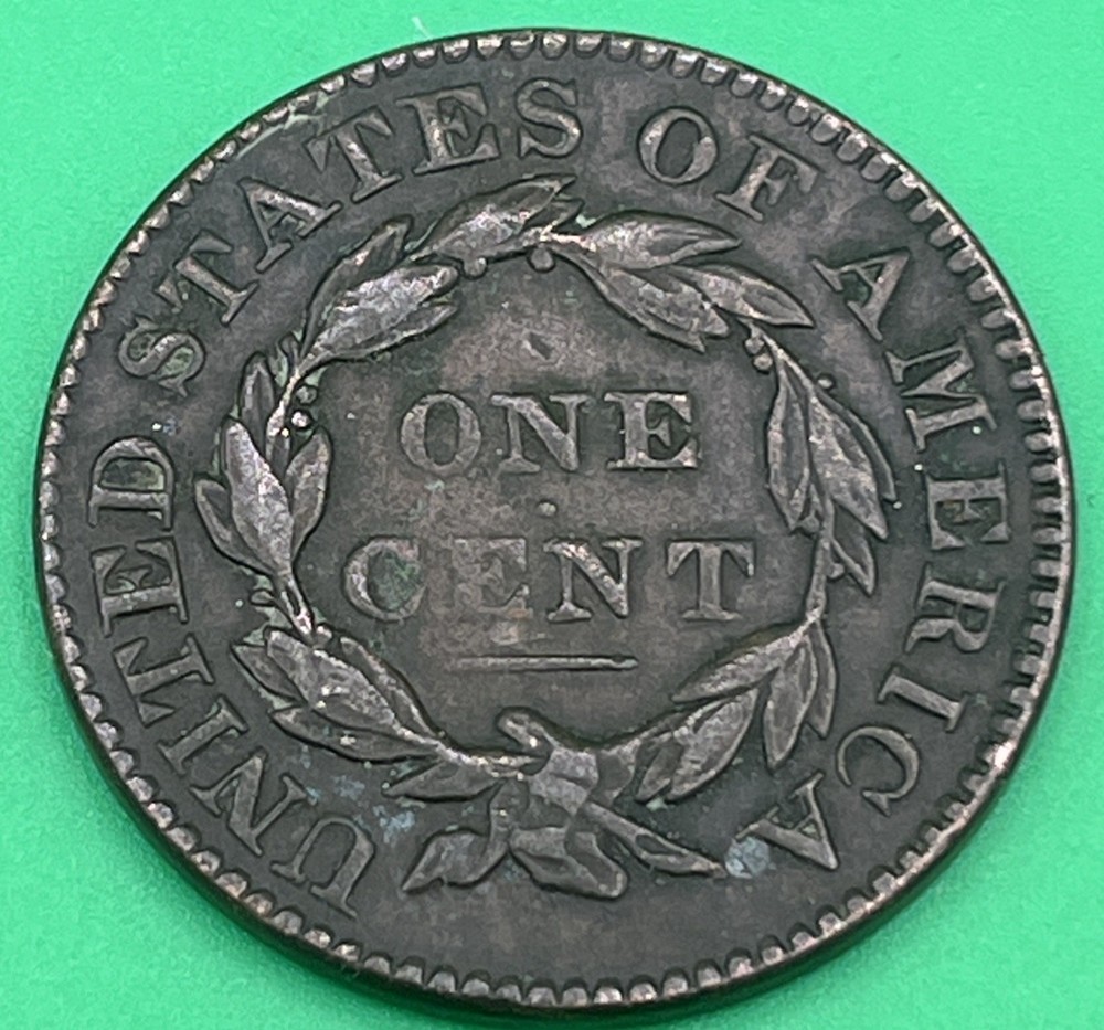 1831 Large Cent, Coronet Head, Small Letters VF+ Better Date Chocolate Brown