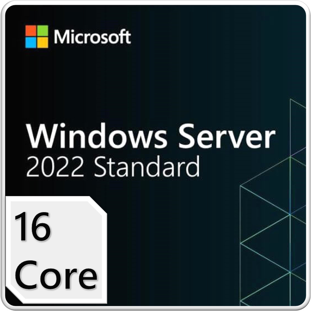 Microsoft Windows Server 2022 Standard Edition 16 Core License DVD Installation