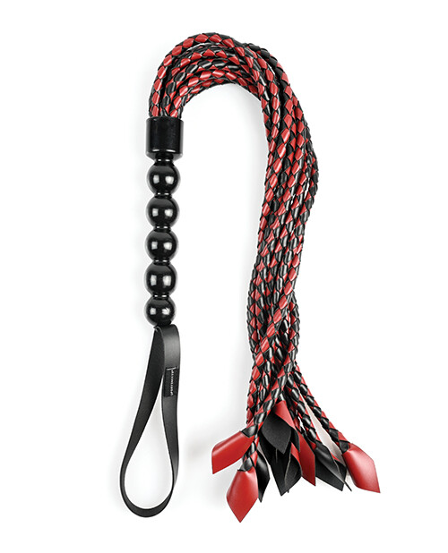 Saffron Braided Flogger Red/black