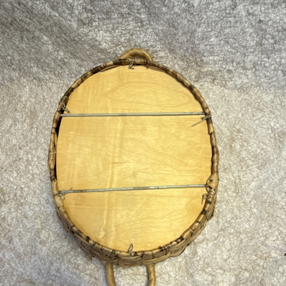 Oval Wicker Basket with Handles, Brown, smallest inside dimensions 8.5x7”