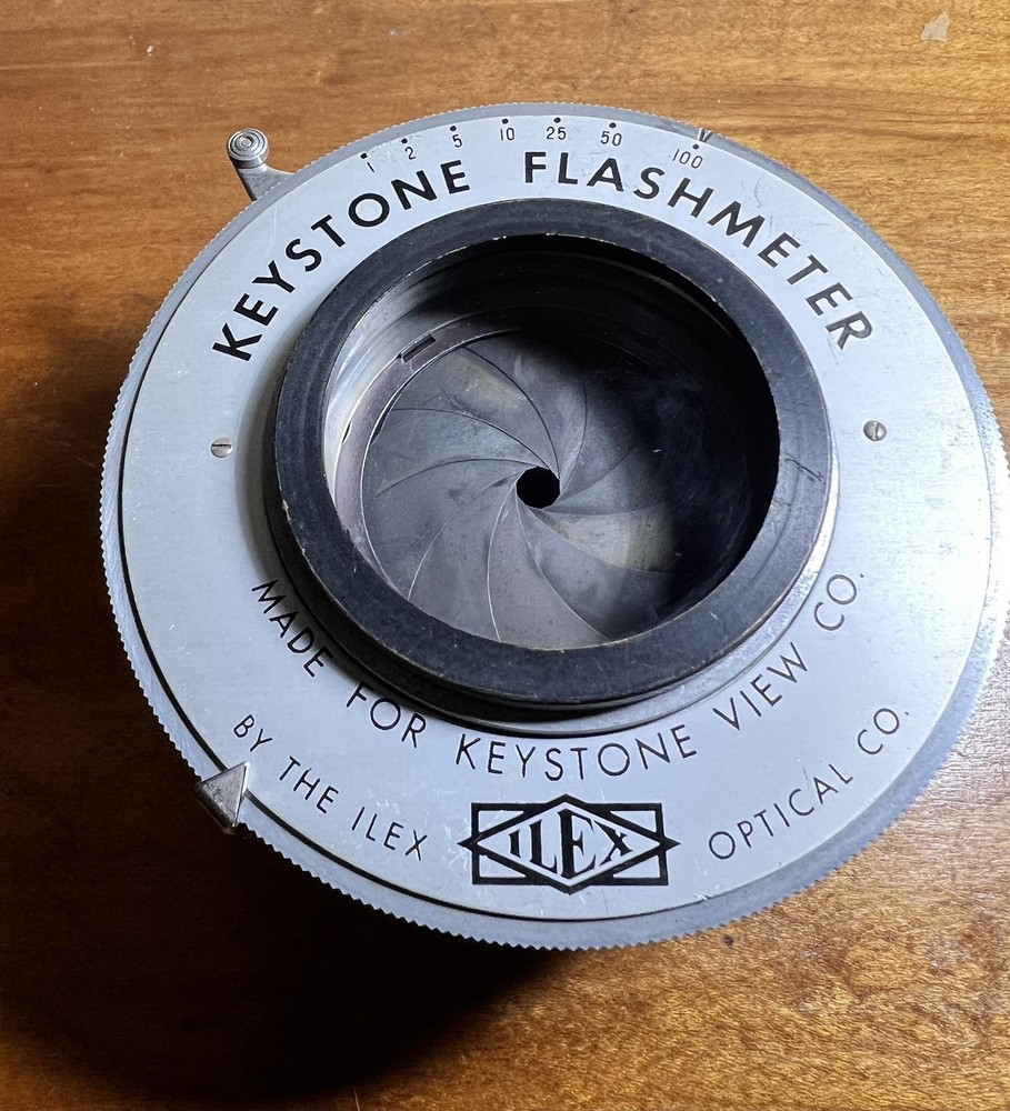 Vintage Ilex Shutter Keystone Flashmeter large format Thread Diameter 58 mm