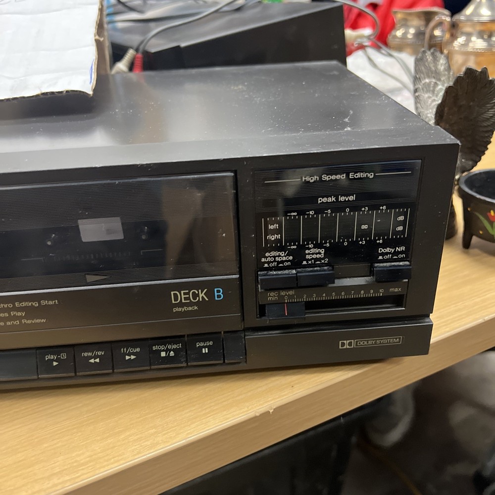 Technics RS-T16 Stereo Double Cassette Deck w/ Power Cable Tested Working