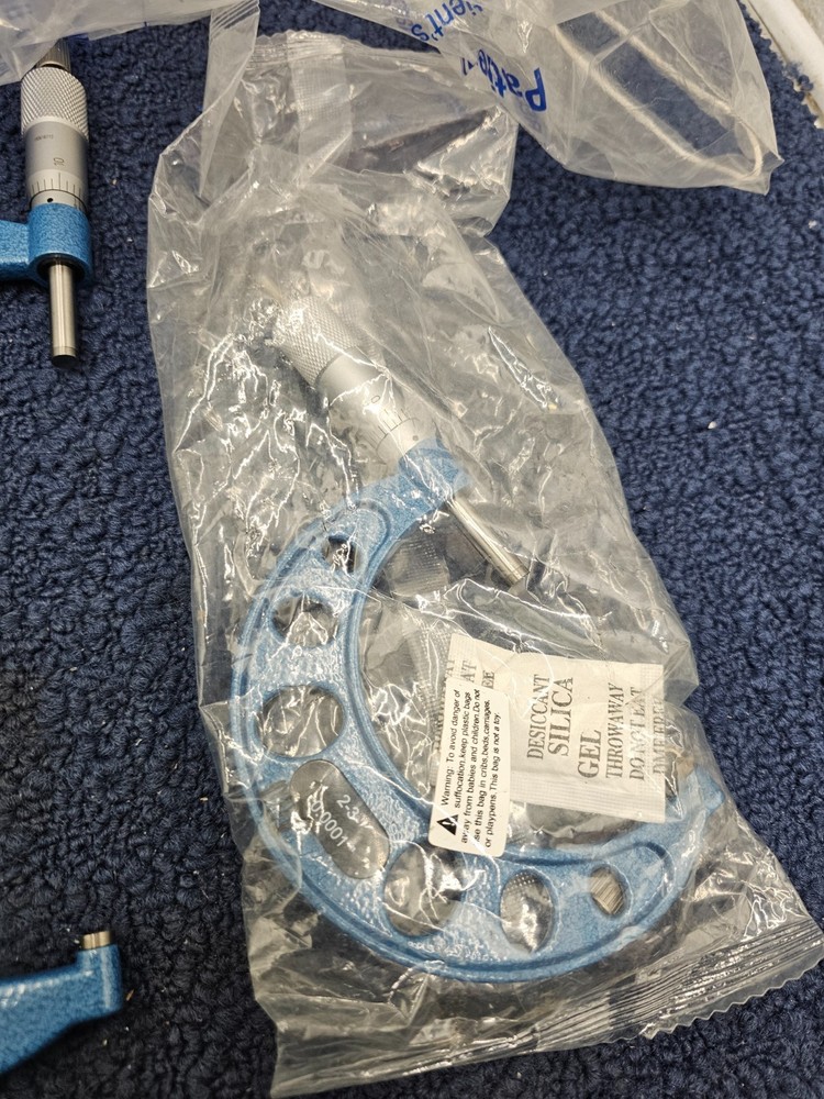 7 Pieces Micrometer Hardware Assembly Blue Different Sizes