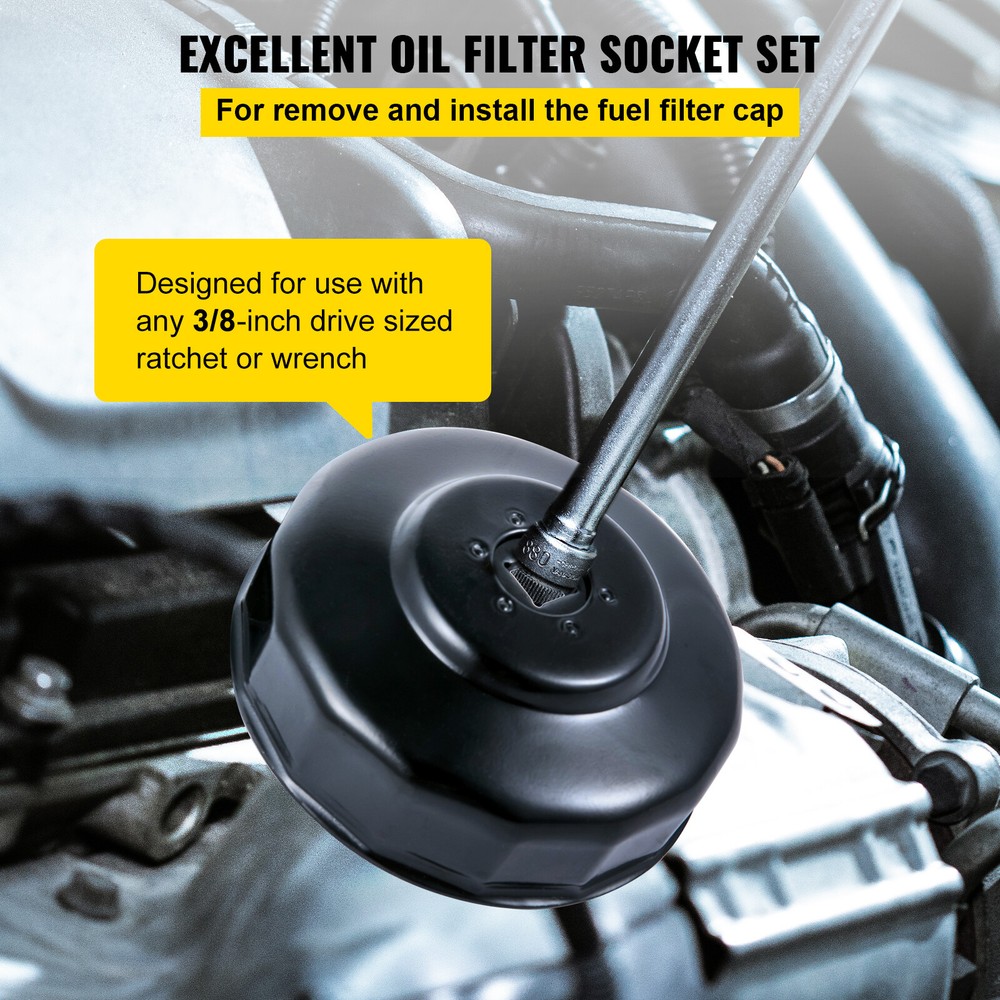 VEVOR Oil Filter Socket Set Cup Socket Tool Set 30 PCS Oil Filter Cap Wrench