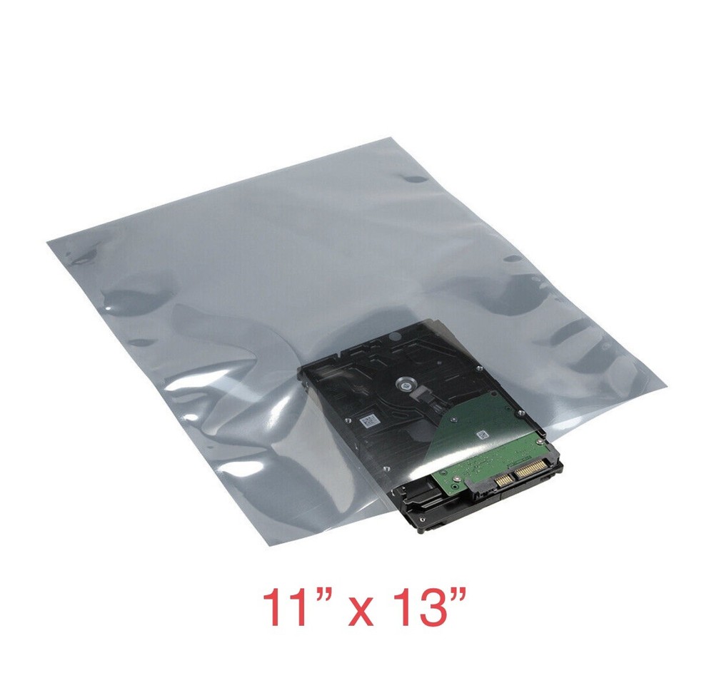 100 Pcs 11” X 13” Open Top Anti static Shielding Bags