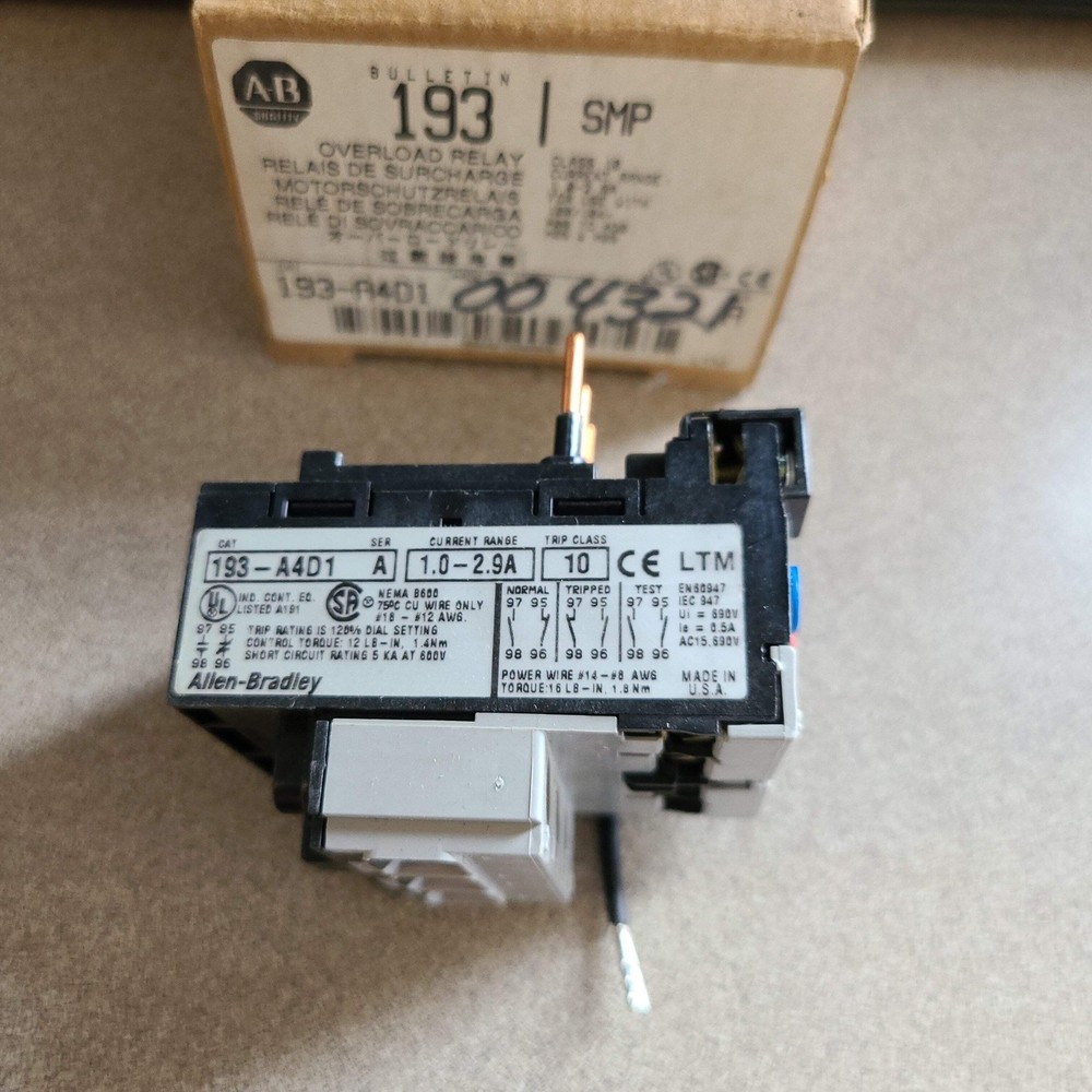 OVERLOAD RELAY 193-A4D1 1.0-2.9A A SERIES