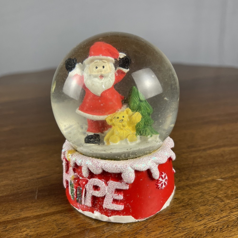 Snow Globe Christmas Santa Hope 3.5”
