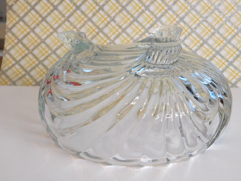 Cambridge Krystdshell Clear Glass Candy Dish 6" - 3 Footed