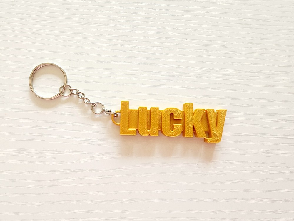 Custom Name Keychain, Personalized Name Keychain, School Name Label, 3D Printed