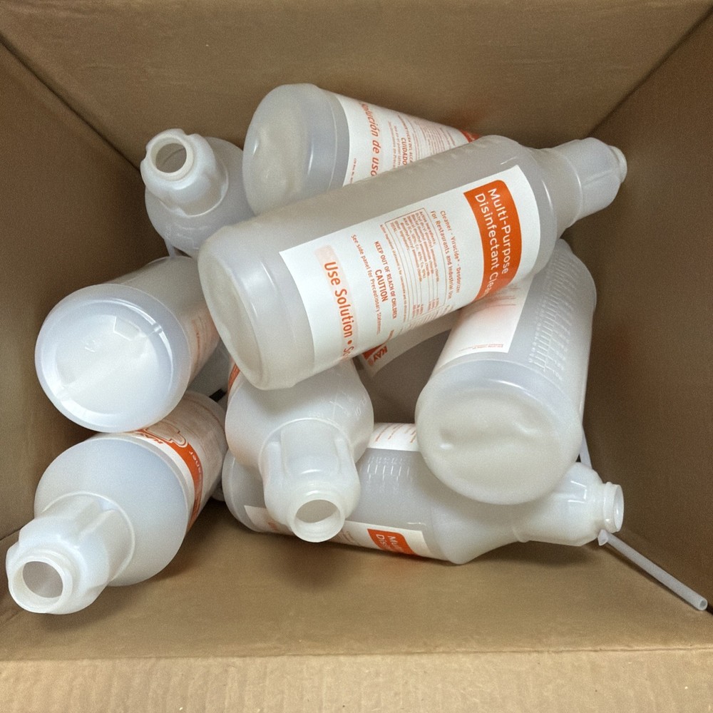 12 Pack Ecolab Multi-Purpose Disinfectant 32oz Spray Bottle w/ Nozzle Empty