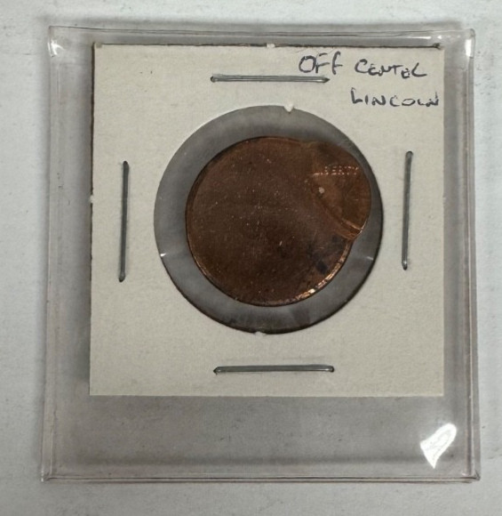 Off Center Stuck Lincoln Error Penny