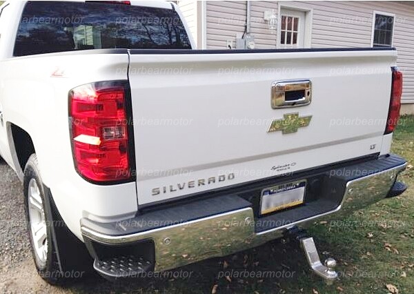 For 2014-2018 Chevy Silverado Chrome Tailgate Handle Covers With Camera Hole