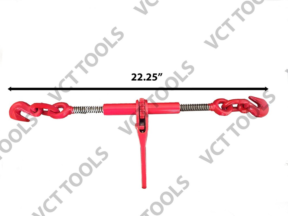 4PC 1/4" or 5/16" Ratchet Load Binder & Chain Set Equipment Tie Down Rigging