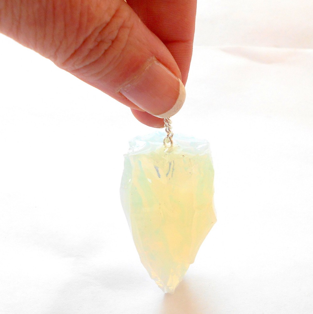 Raw Opalite Crystal Pendulum for Divination and Dowsing