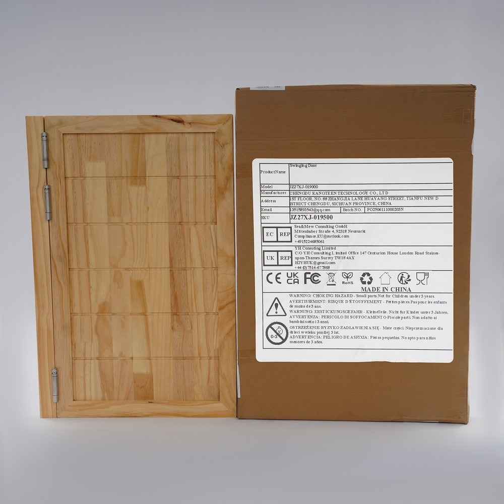Partition Single-Door Leaf for Doorways w/ Doorpost & Hinge Multi-functional Use