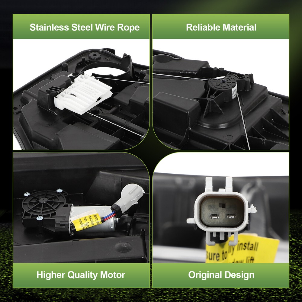 For 2007-2011 Dodge Nitro Power Window Regulator With Panel Motor Rear Left Side