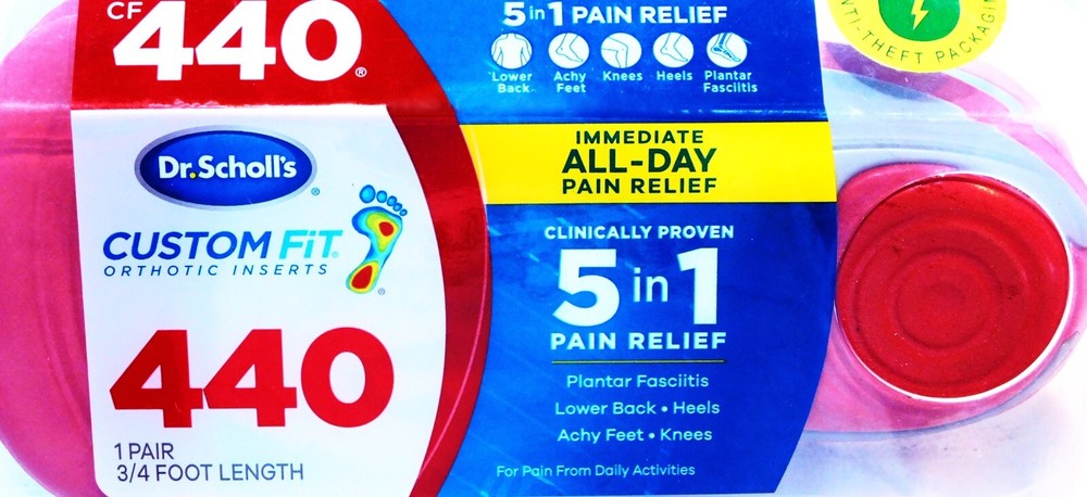Dr. Scholl's Custom Fit Orthotic Inserts - Red, 1 Pair (CF440)