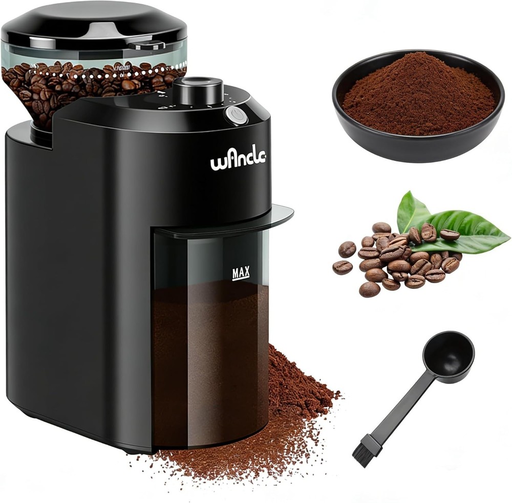 Electric Burr Coffee Grinder Adjustable with 28 Precise Grind Settings for 12 Cu