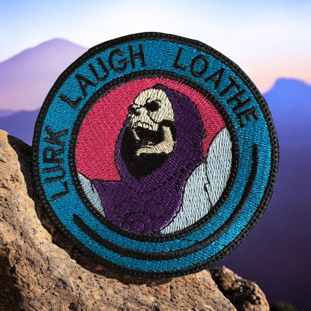 LURK LAUGH LOATHE/ SKELTOR/ HE-MAN American Hook & Loop Morale Patch