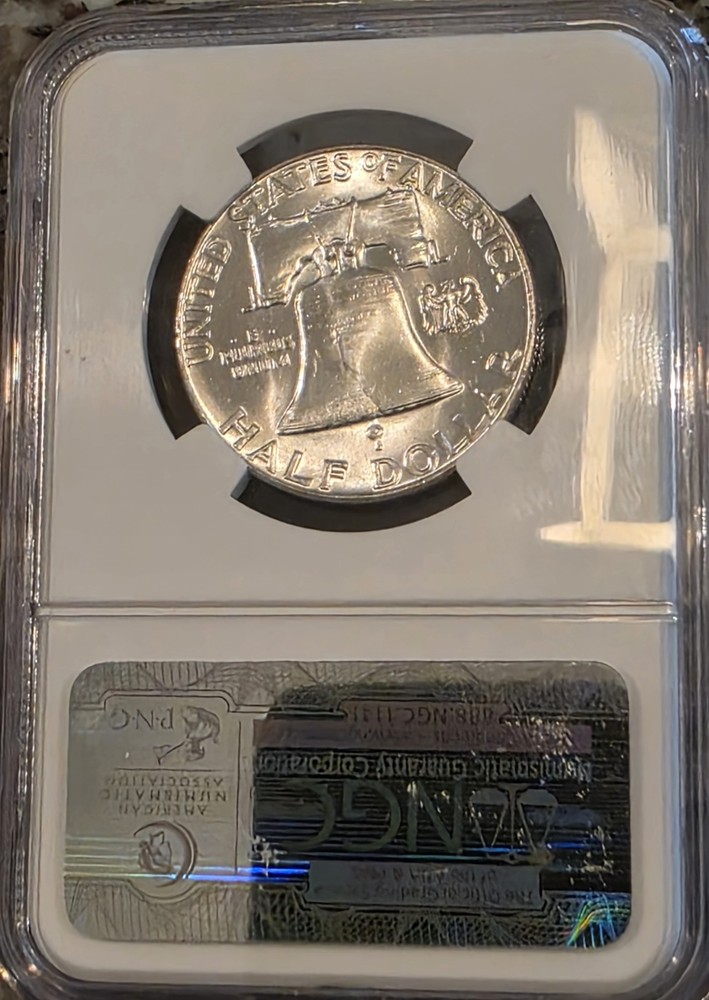 1956 Franklin Half Dollar NGC MS 64 Silver