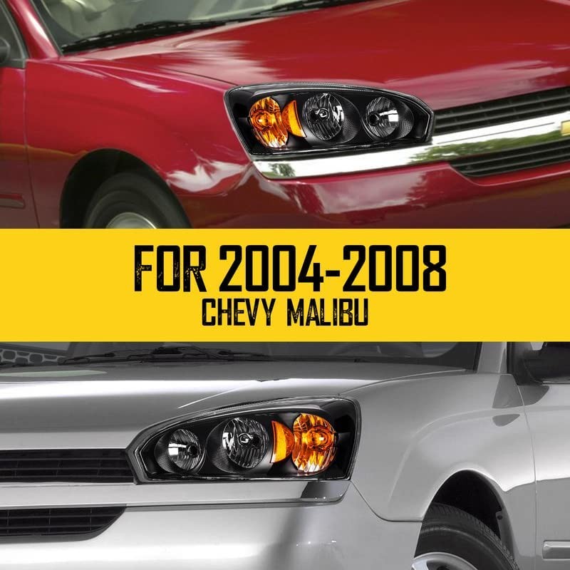 Headlights Assembly, Headlight Assembly Black Housing Amber Corner Clear