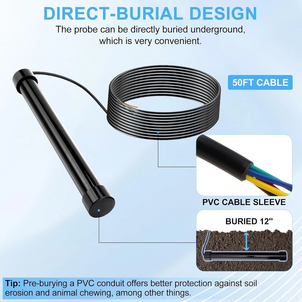 Vehicle Sensor for Automatic Gate Opener, Driveway Gate Exit Wand with 50FT Cabl