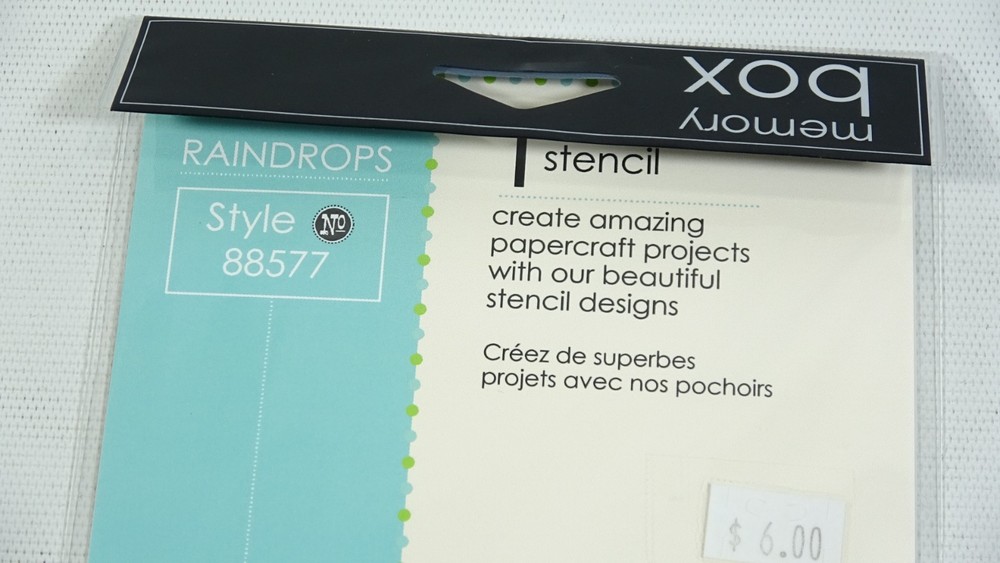 2014 Memory Box Texture Designer Stencil Raindrops 88577