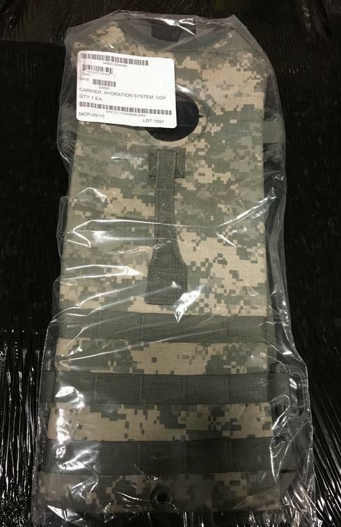 ARMY ACU MOLLE HYDRATION CARRIER 3L SYSTEM 100 oz, NO BLADDER, CIF ISSUE, READY