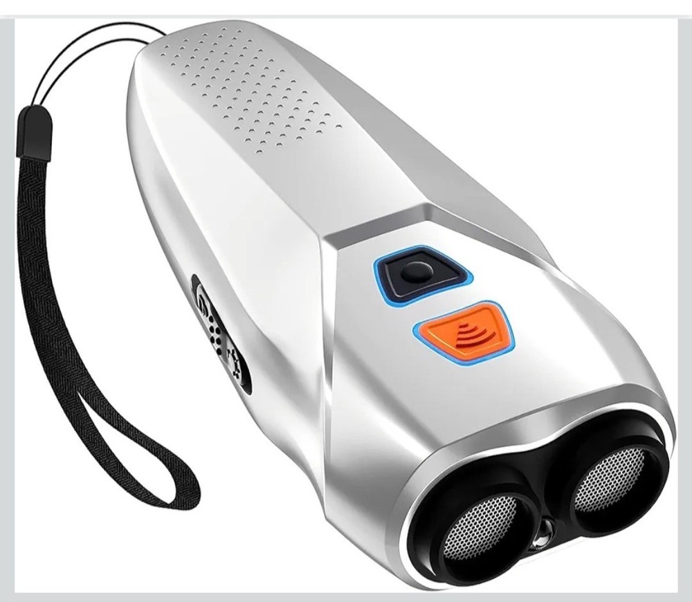 Ultrasonic Dog Repeller Handheld Trainer LED Flashlight Bark Control